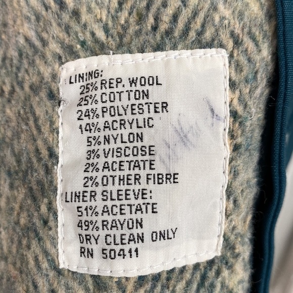 Vintage Belted Trench Coat Rain Shine Coat Wool Blend Liner Size 12 - Picture 10 of 13